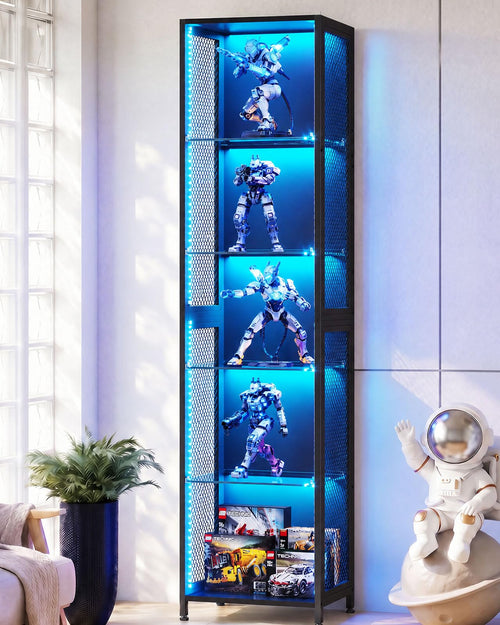 AODK Display Cabinet with Glass Doors & RGB Lights 4-Tier – 3 Sizes - Flex Gamingproduct_type