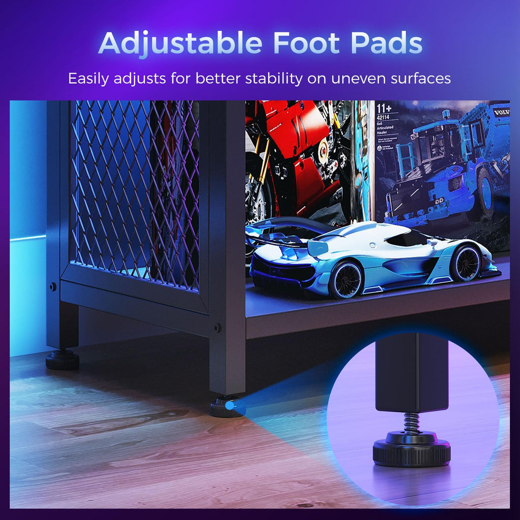 AODK Display Cabinet with Glass Doors & RGB Lights 4-Tier – 3 Sizes - Flex Gamingproduct_type