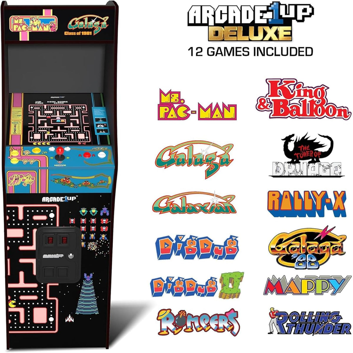 Arcade1Up Class of '81 Deluxe Arcade Cabinet – 12 Retro Games – 2 Editions - Flex Gamingproduct_type