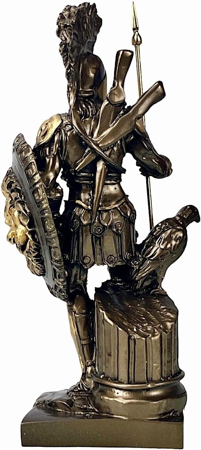 Ares / Mars God of War Statue – Cast Alabaster, Bronze Effect, Handmade in Greece - Flex Gamingproduct_type