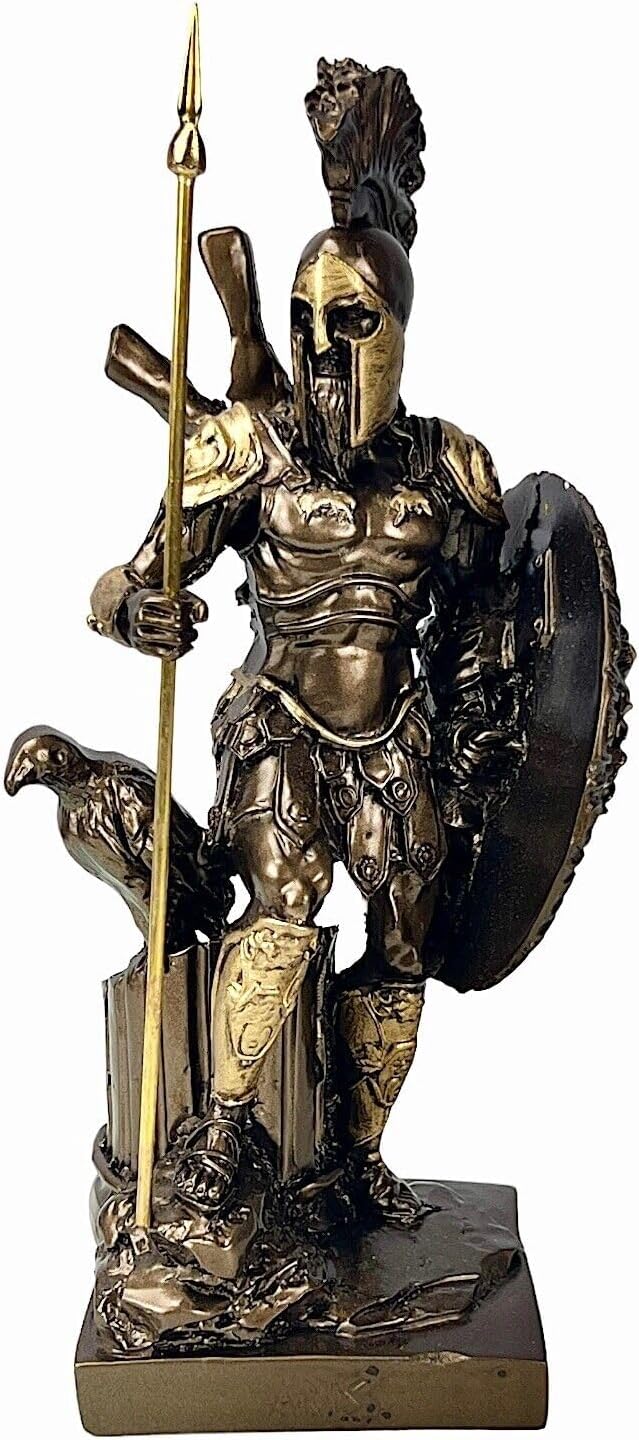 Ares / Mars God of War Statue – Cast Alabaster, Bronze Effect, Handmade in Greece - Flex Gamingproduct_type