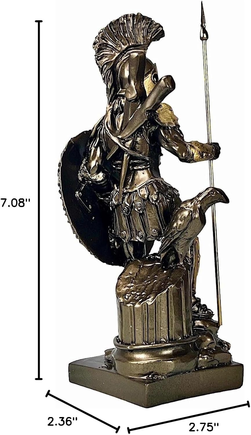 Ares / Mars God of War Statue – Cast Alabaster, Bronze Effect, Handmade in Greece - Flex Gamingproduct_type