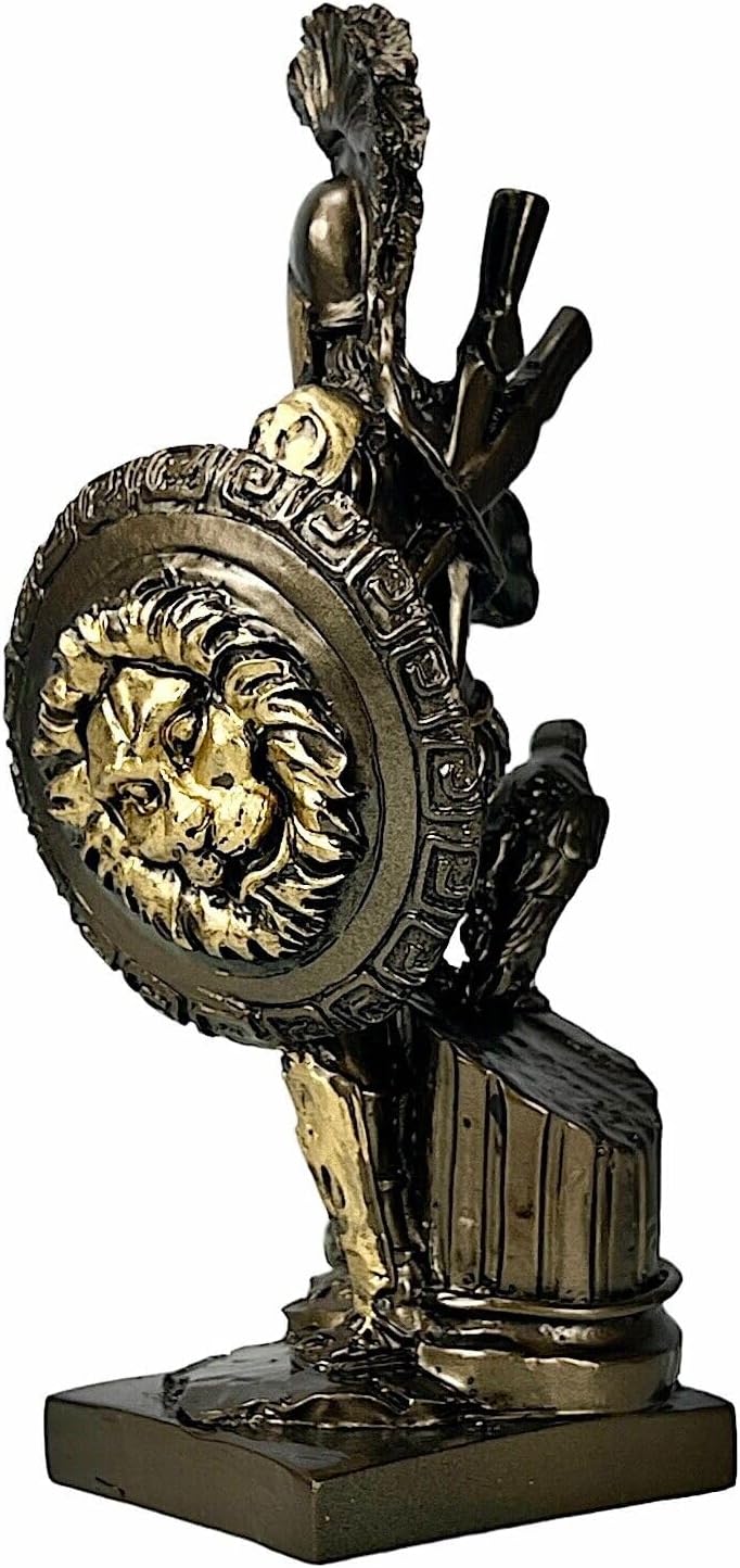 Ares / Mars God of War Statue – Cast Alabaster, Bronze Effect, Handmade in Greece - Flex Gamingproduct_type