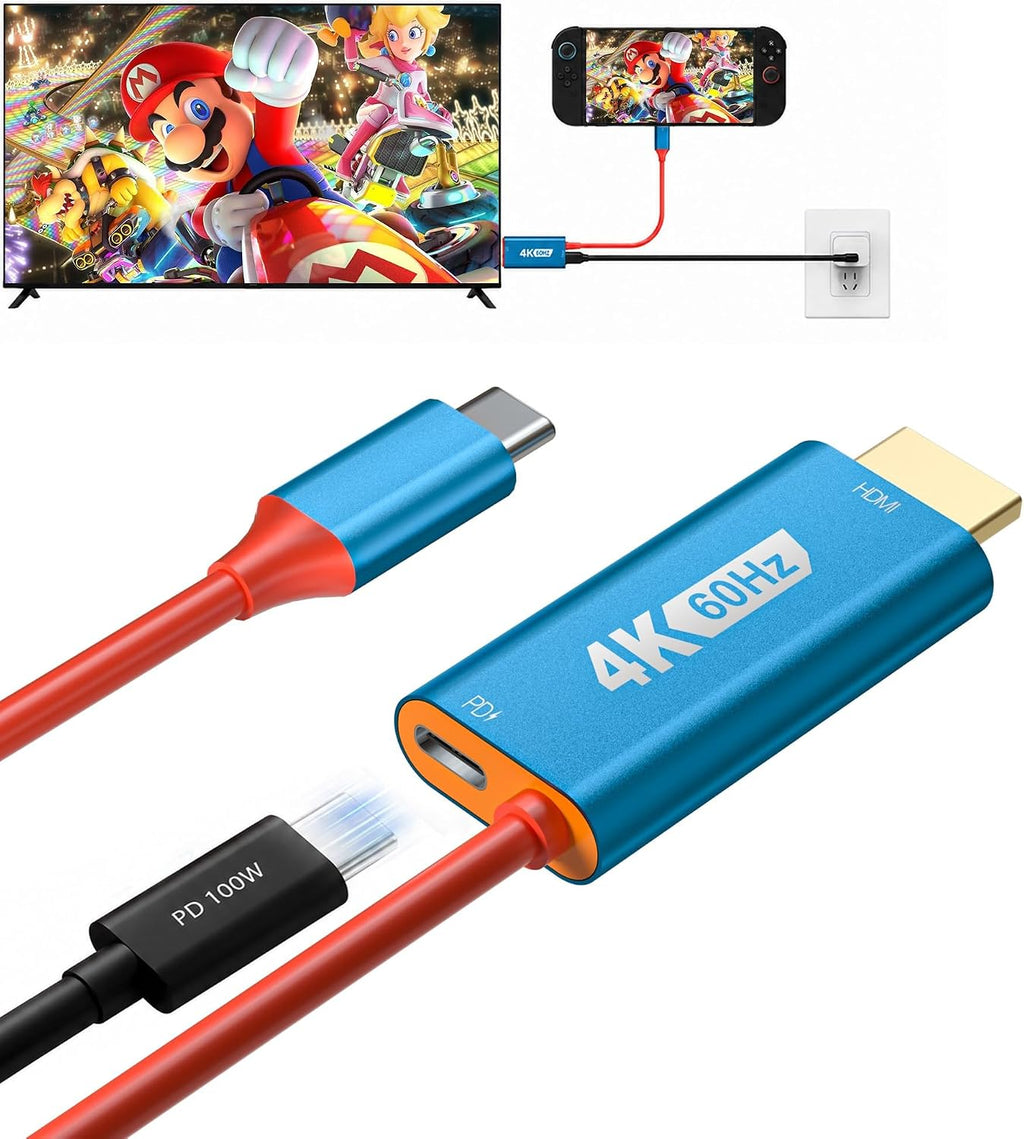 Arleedyn Switch 2 Portable TV Dock Adapter – USB-C to HDMI 4K/60Hz with 100W PD Charging - Flex Gamingproduct_type