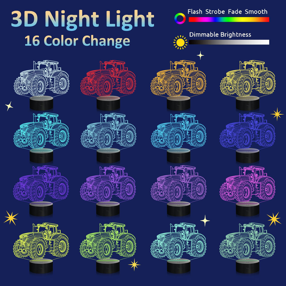 Attivolife 3D Illusion Acrylic Night Light – 8 Designs - Flex Gamingproduct_type