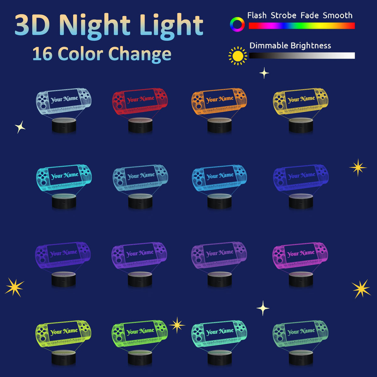 Attivolife 3D Illusion Acrylic Night Light – 8 Designs - Flex Gamingproduct_type