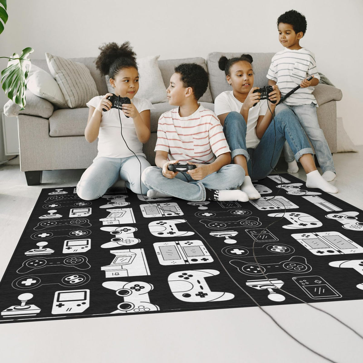 Auetwyona Gaming Area Rug – Gamepad Design, Non-Slip – 2 Sizes & 6 Designs - Flex Gamingproduct_type
