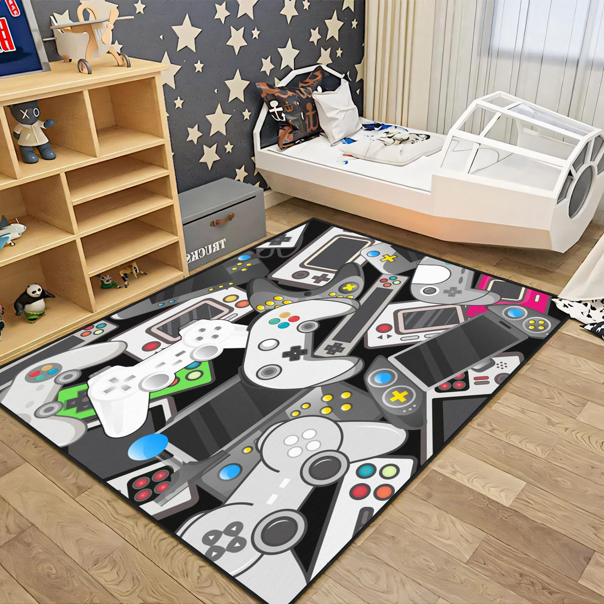 Auetwyona Gaming Area Rug – Gamepad Design, Non-Slip – 2 Sizes & 6 Designs - Flex Gamingproduct_type