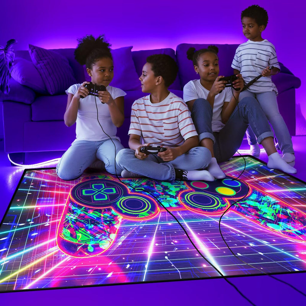 Auetwyona Gaming Area Rug – Gamepad Design, Non-Slip – 2 Sizes & 6 Designs - Flex Gamingproduct_type