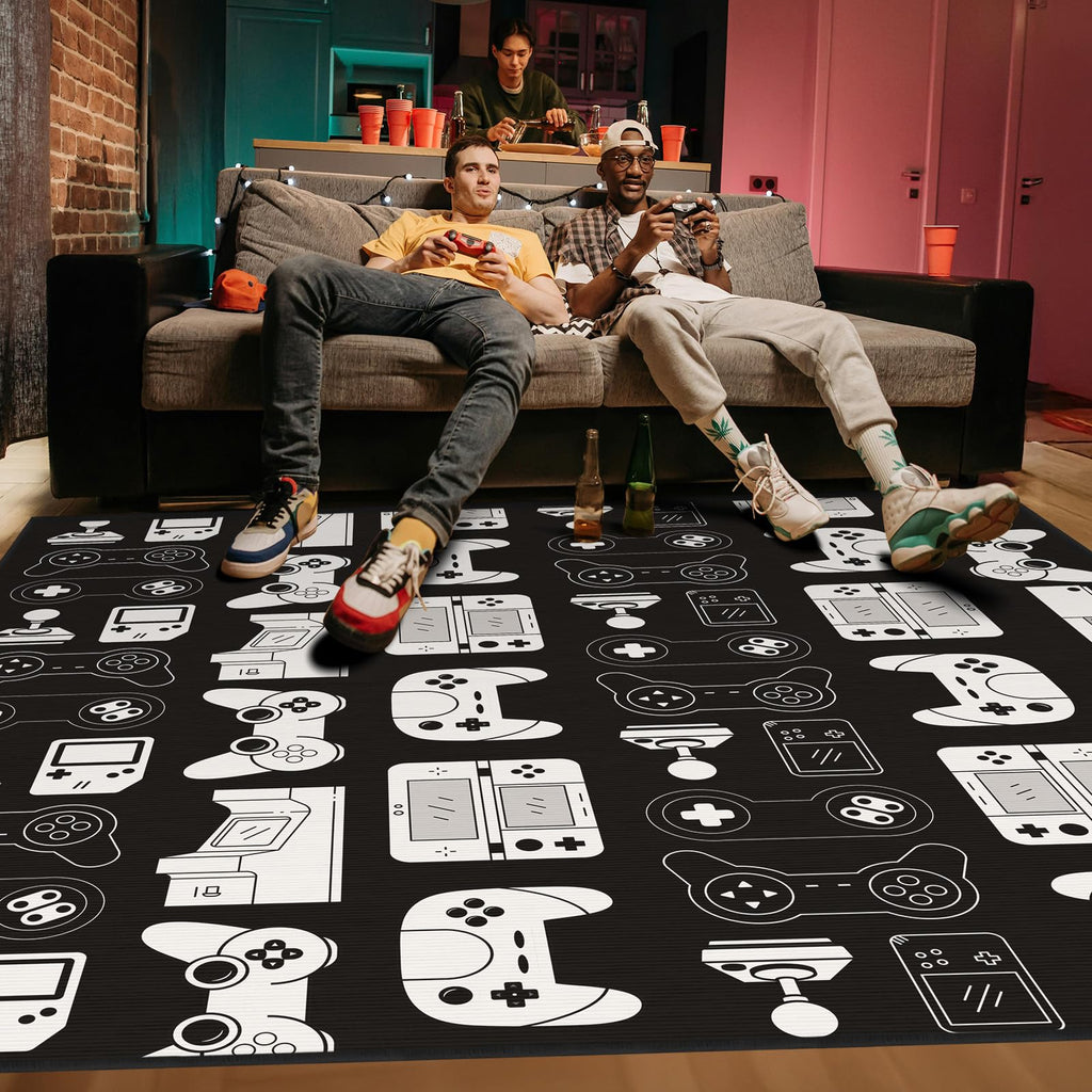Auetwyona Gaming Area Rug – Gamepad Design, Non-Slip – 2 Sizes & 6 Designs - Flex Gamingproduct_type
