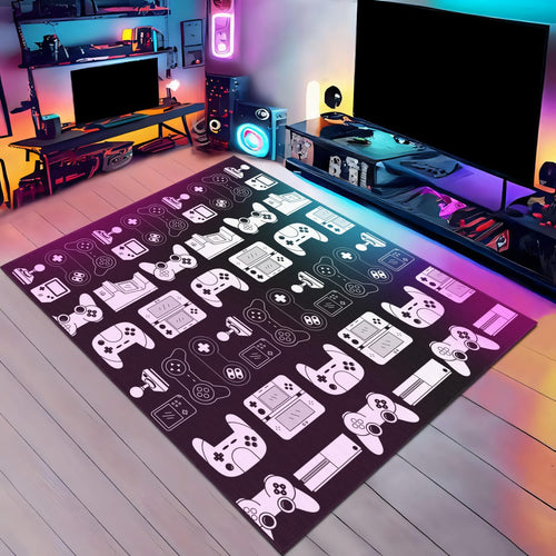 Auetwyona Gaming Area Rug – Gamepad Design, Non-Slip – 2 Sizes & 6 Designs - Flex Gamingproduct_type