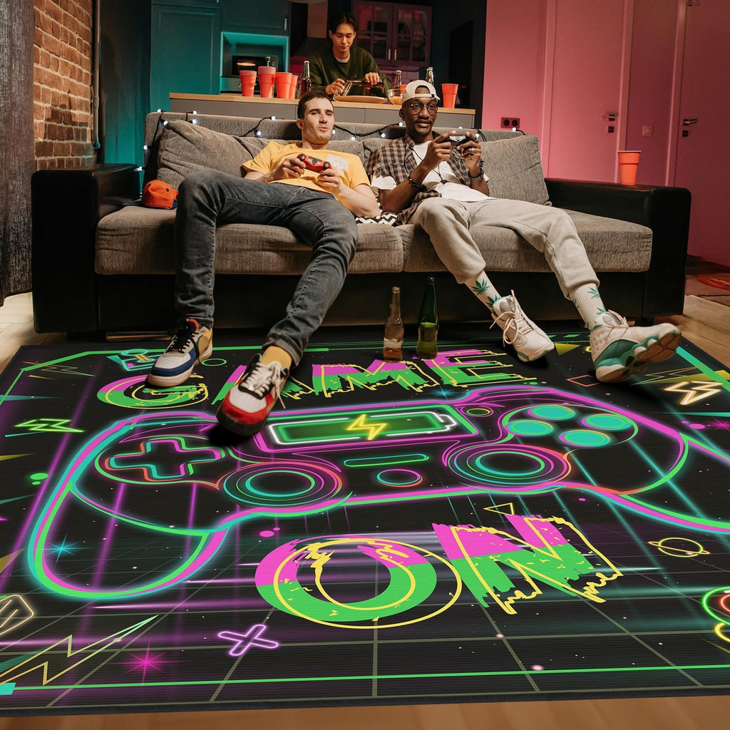 Auetwyona Gaming Area Rug – Gamepad Design, Non-Slip – 2 Sizes & 6 Designs - Flex Gamingproduct_type