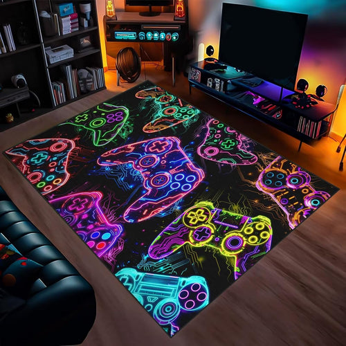 Auetwyona Gaming Area Rug – Gamepad Design, Non-Slip – 2 Sizes & 6 Designs - Flex Gamingproduct_type