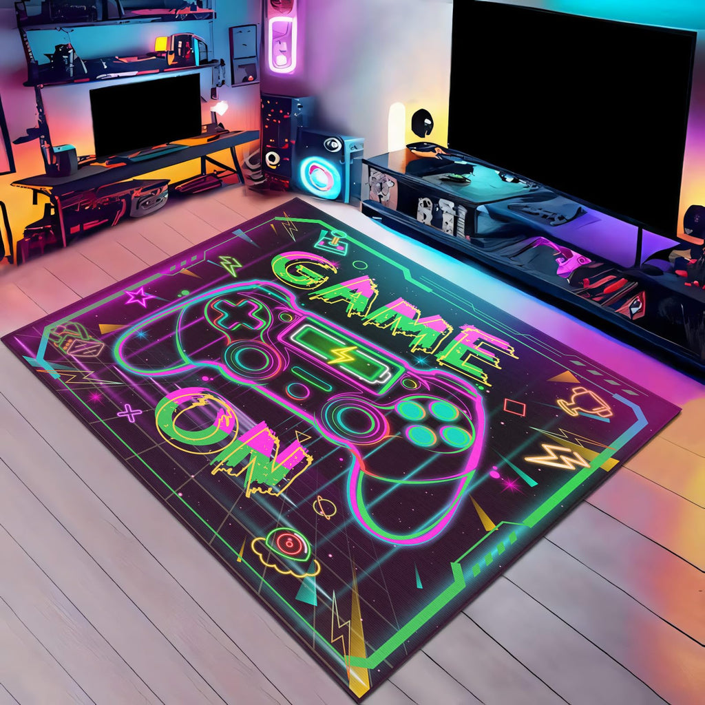 Auetwyona Gaming Area Rug – Gamepad Design, Non-Slip – 2 Sizes & 6 Designs - Flex Gamingproduct_type