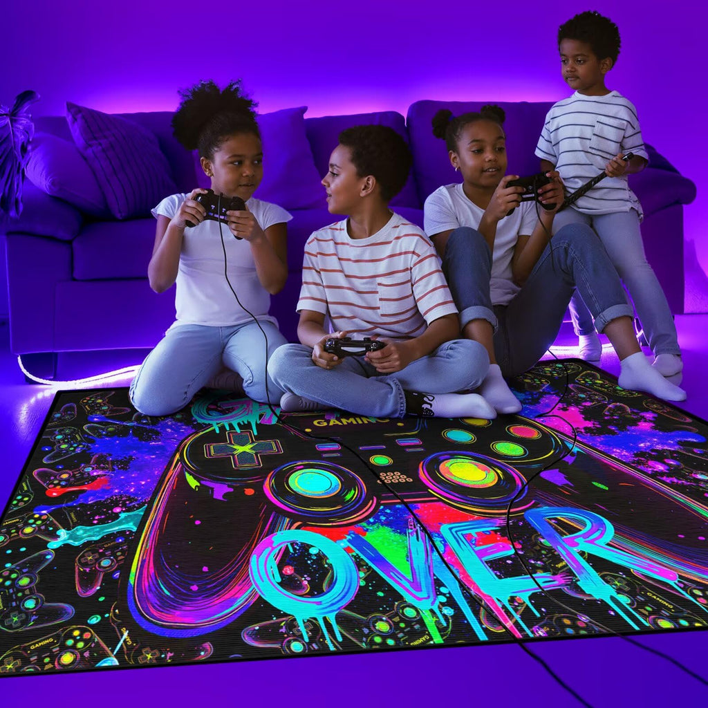 Auetwyona Gaming Area Rug – Gamepad Design, Non-Slip – 2 Sizes & 6 Designs - Flex Gamingproduct_type