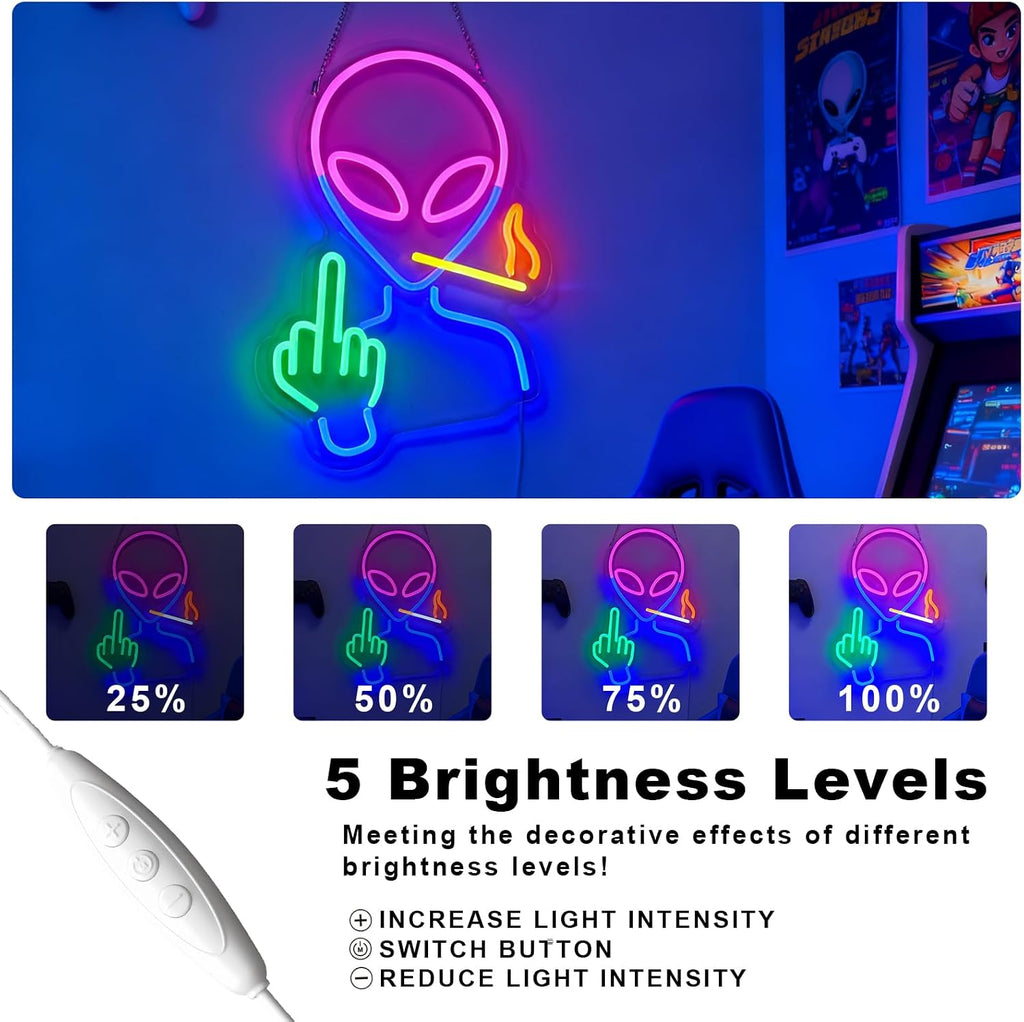 AuraCraft Alien LED Neon Sign - Flex Gamingproduct_type