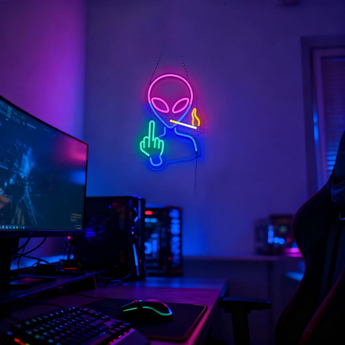 AuraCraft Alien LED Neon Sign - Flex Gamingproduct_type