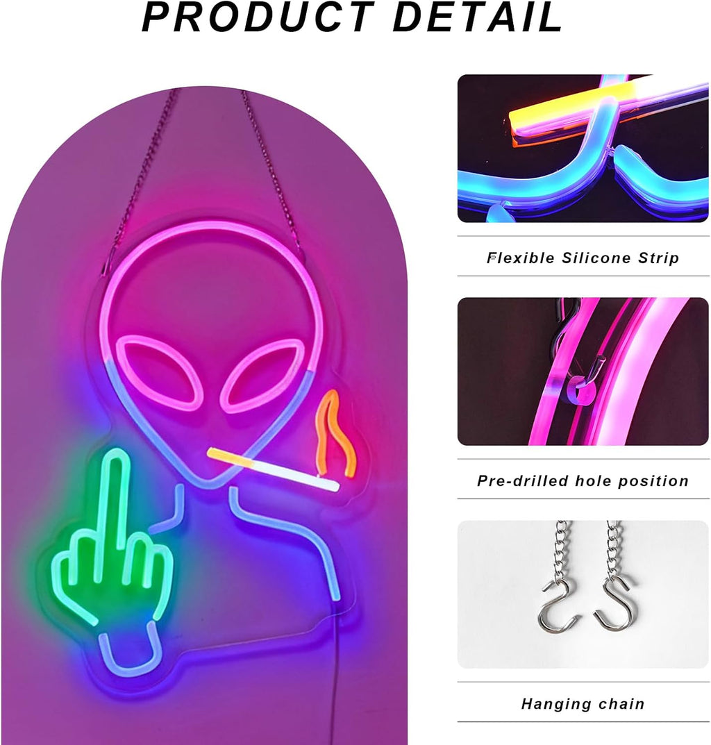 AuraCraft Alien LED Neon Sign - Flex Gamingproduct_type