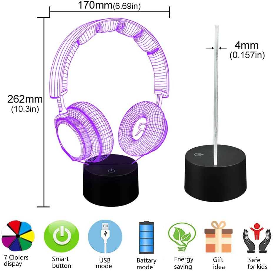 AZIMOM 3D Illusion Night Light – 5 Designs - Flex Gamingproduct_type