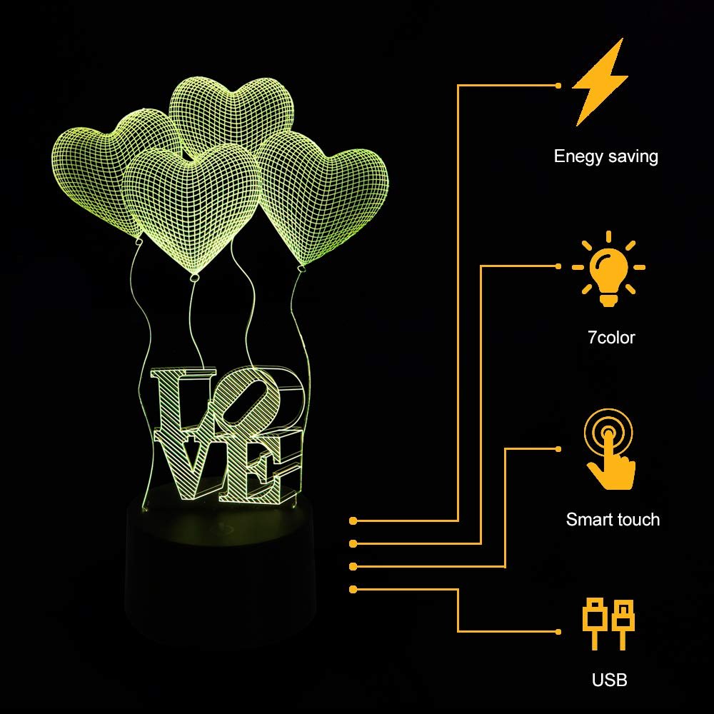 AZIMOM 3D Illusion Night Light – 5 Designs - Flex Gamingproduct_type