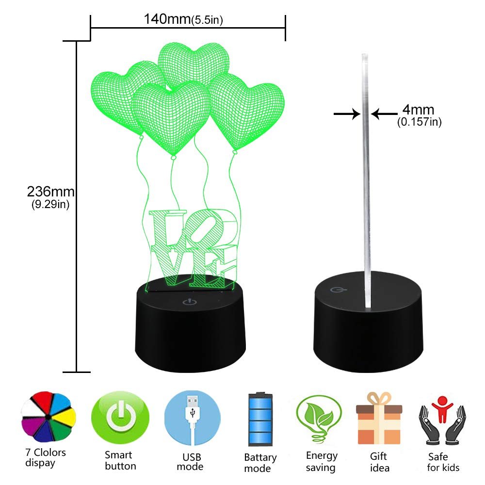 AZIMOM 3D Illusion Night Light – 5 Designs - Flex Gamingproduct_type
