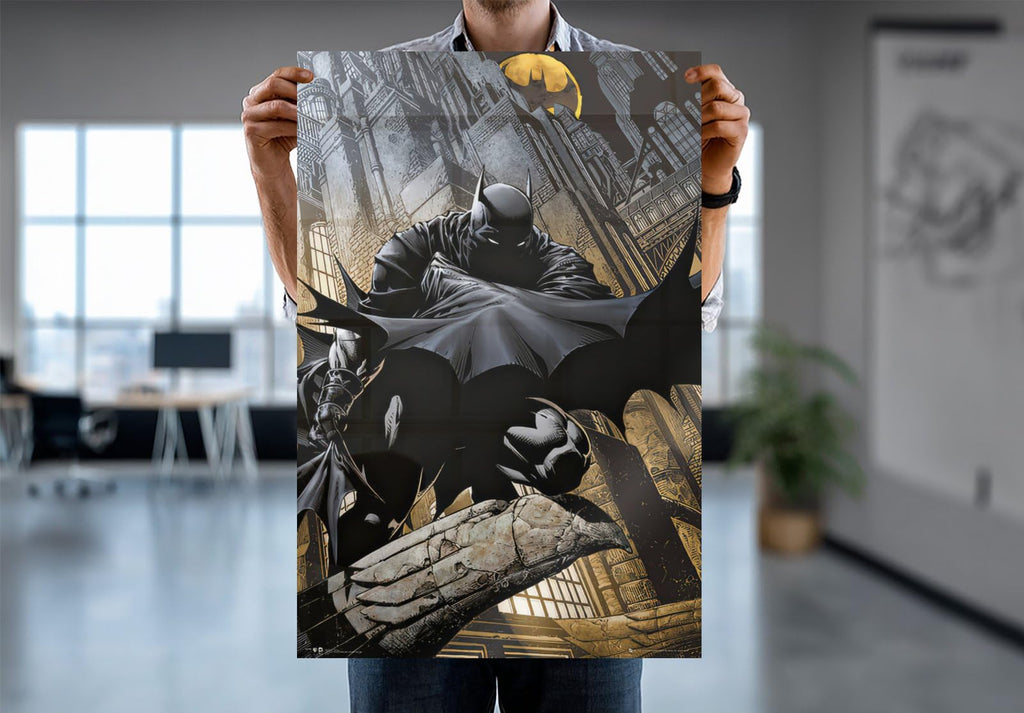 Batman DC Comics Dark Knight Crouching on Gargoyle Poster - Flex Gamingproduct_type
