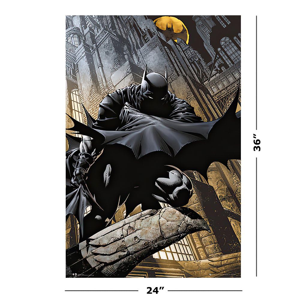 Batman DC Comics Dark Knight Crouching on Gargoyle Poster - Flex Gamingproduct_type