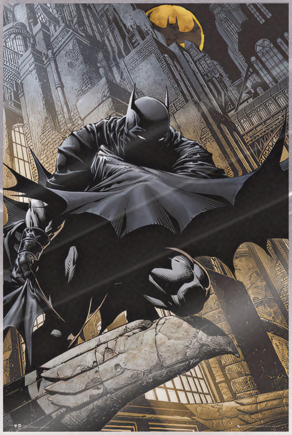 Batman DC Comics Dark Knight Crouching on Gargoyle Poster - Flex Gamingproduct_type
