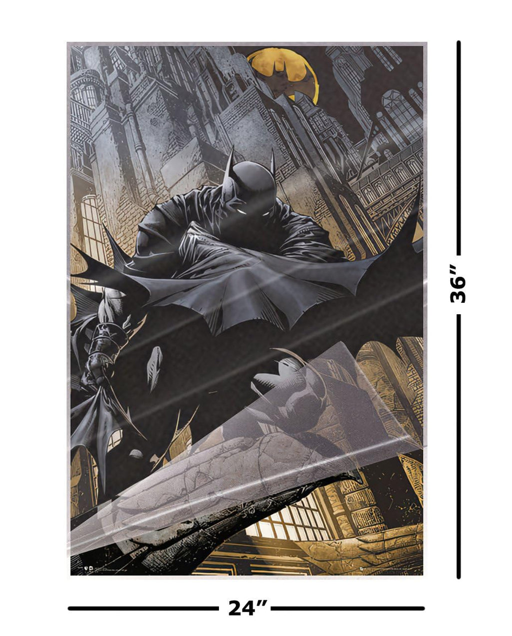 Batman DC Comics Dark Knight Crouching on Gargoyle Poster - Flex Gamingproduct_type