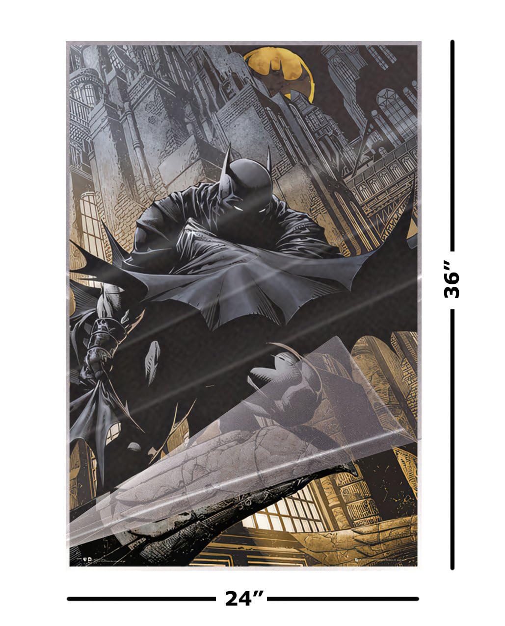 Batman DC Comics Dark Knight Crouching on Gargoyle Poster - Flex Gamingproduct_type