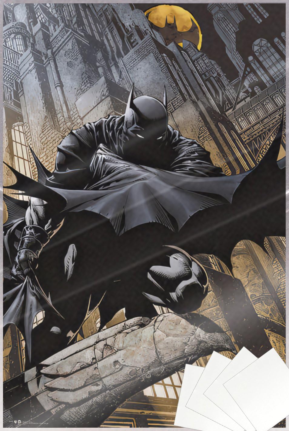 Batman DC Comics Dark Knight Crouching on Gargoyle Poster - Flex Gamingproduct_type