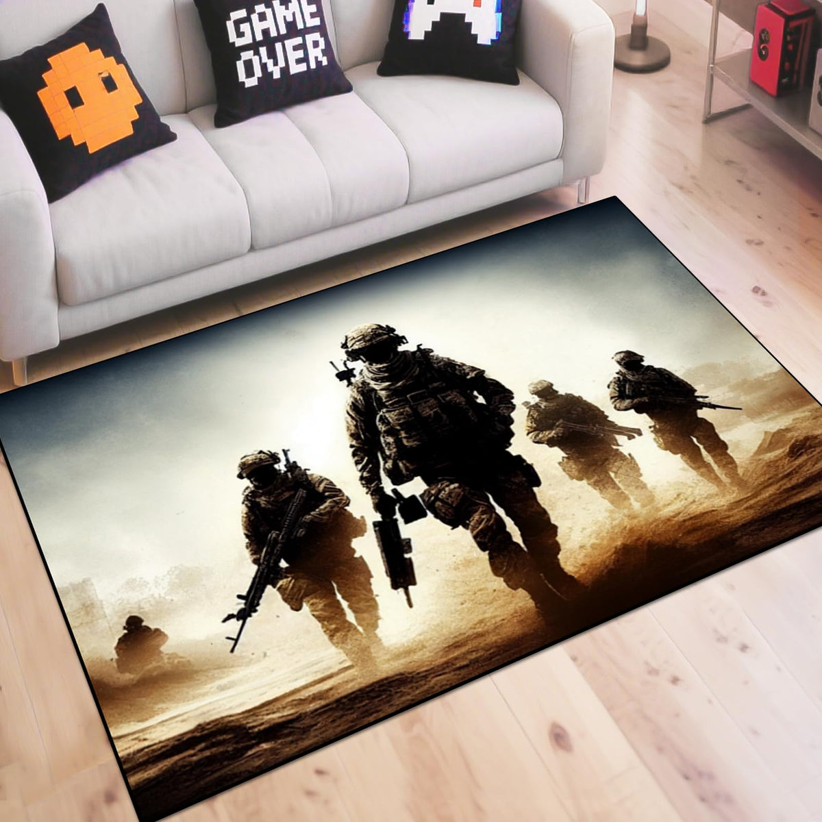 Battle Graphic Gaming Area Rug – 5 Sizes & 2 Designs - Flex Gamingproduct_type