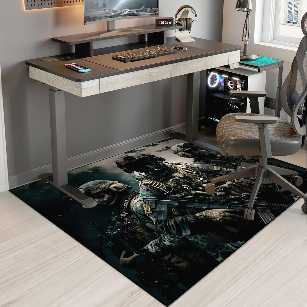 Battle Graphic Gaming Area Rug – 5 Sizes & 2 Designs - Flex Gamingproduct_type
