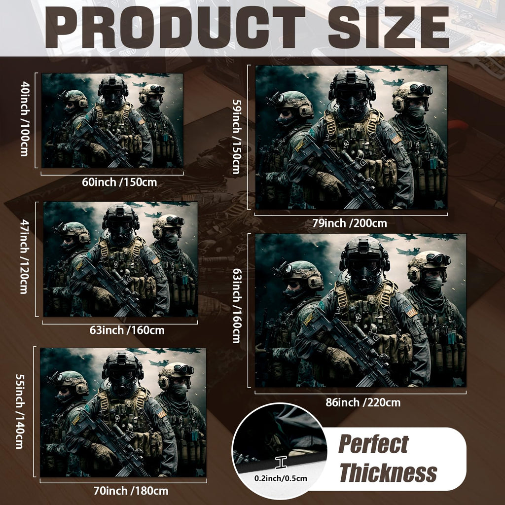 Battle Graphic Gaming Area Rug – 5 Sizes & 2 Designs - Flex Gamingproduct_type