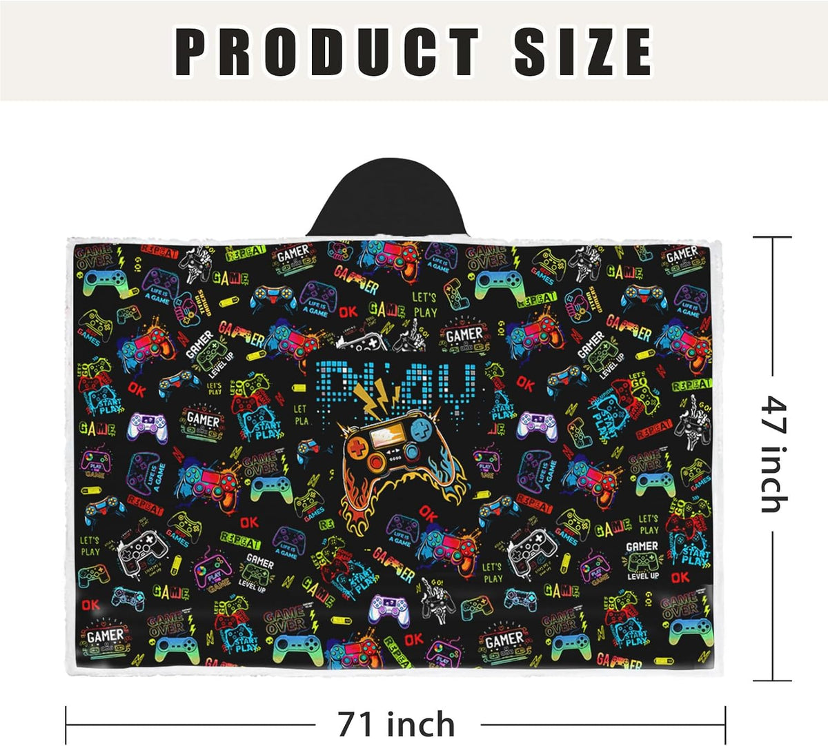 Bestshop Gaming Wearable Hoodie Blanket – Flannel Sherpa, 17 Designs - Flex Gamingproduct_type