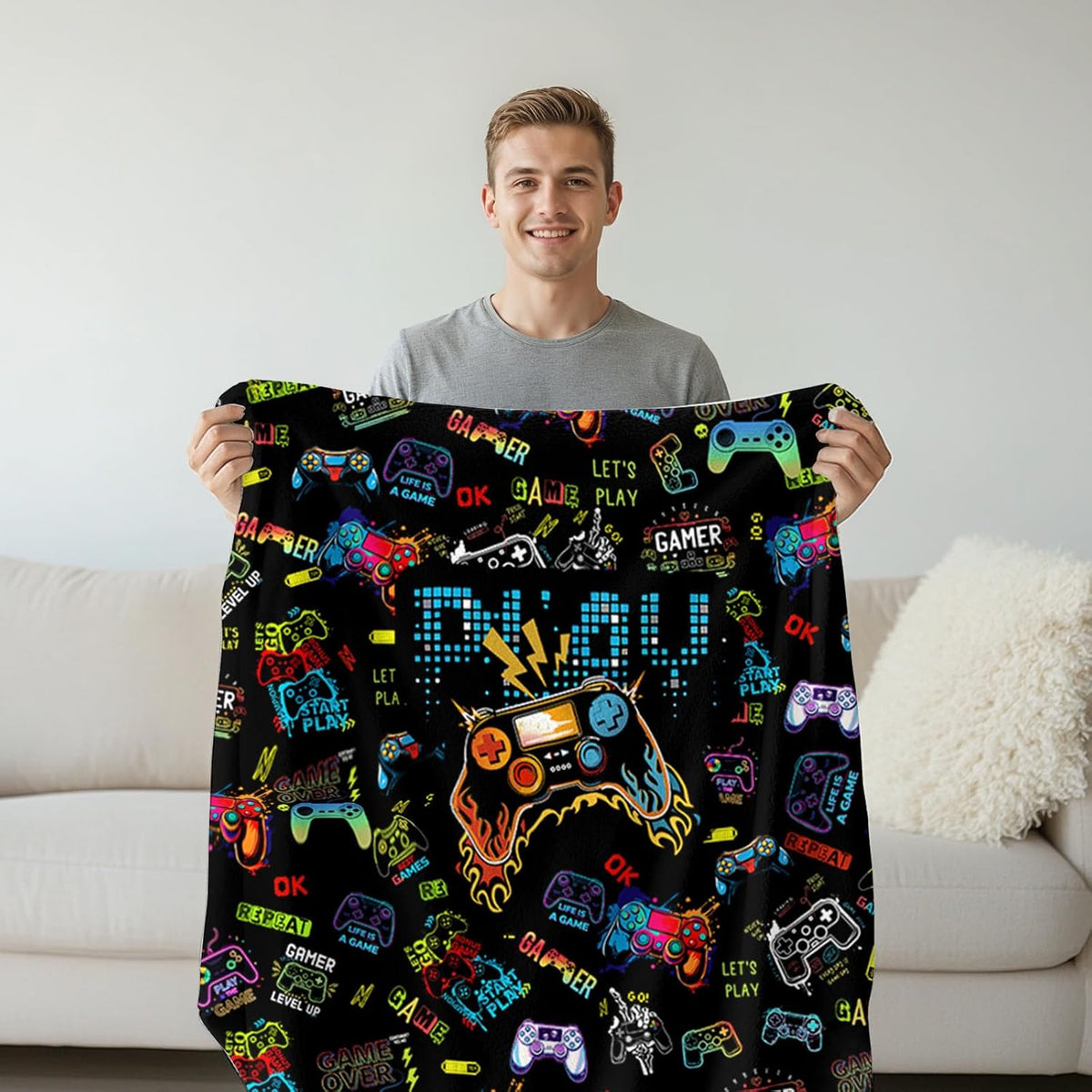 Bestshop Gaming Wearable Hoodie Blanket – Flannel Sherpa, 17 Designs - Flex Gamingproduct_type