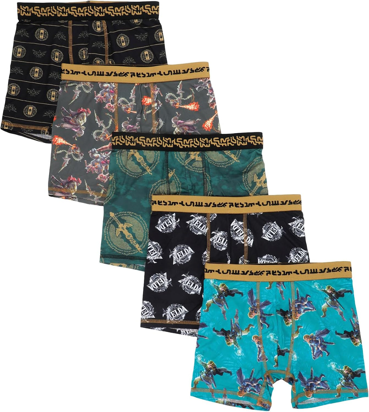 Bioworld The Legend of Zelda 5-Pack Boxer Briefs – 5 Sizes - Flex Gamingproduct_type