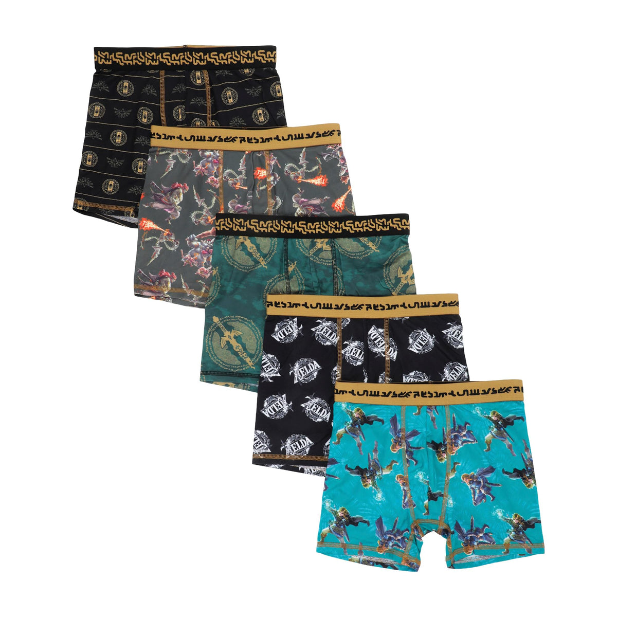 Bioworld The Legend of Zelda 5-Pack Boxer Briefs – 5 Sizes - Flex Gamingproduct_type
