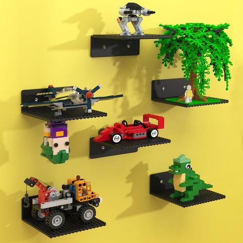 BlissBox LEGO-Compatible Floating Shelves for Wall Display – 4 Pack Sizes & 4 Colors - Flex Gamingproduct_type