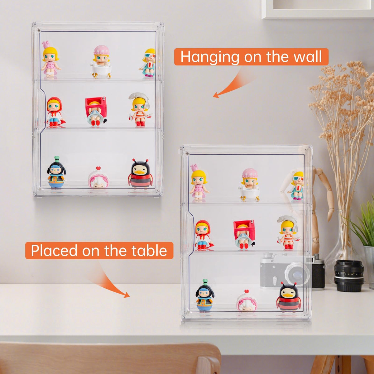 BOHOIDEE 3-Tier Clear Acrylic Display Case with Magnetic Door – Multiple Sizes - Flex Gamingproduct_type