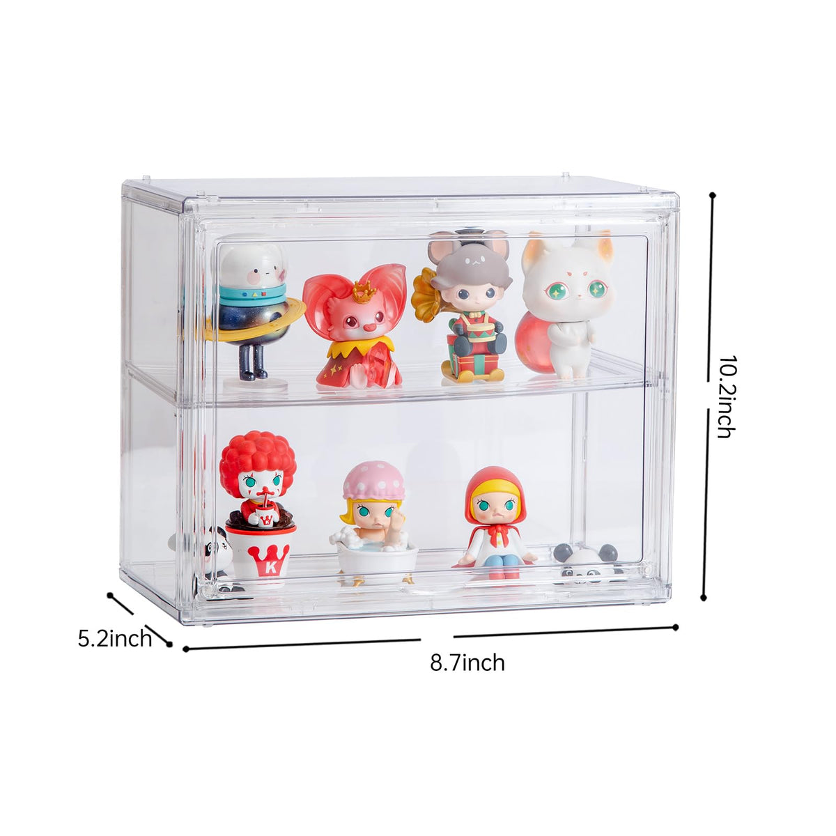 BOHOIDEE 3-Tier Clear Acrylic Display Case with Magnetic Door – Multiple Sizes - Flex Gamingproduct_type