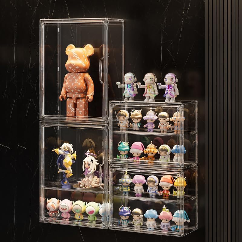 BOHOIDEE 3-Tier Clear Acrylic Display Case with Magnetic Door – Multiple Sizes - Flex Gamingproduct_type