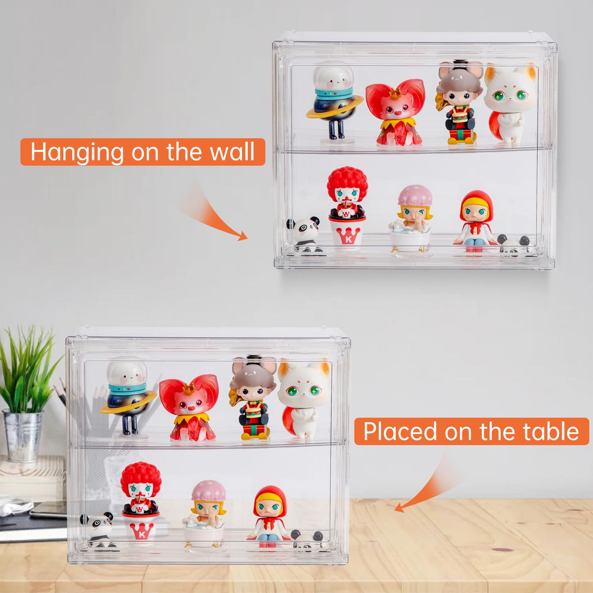 BOHOIDEE 3-Tier Clear Acrylic Display Case with Magnetic Door – Multiple Sizes - Flex Gamingproduct_type