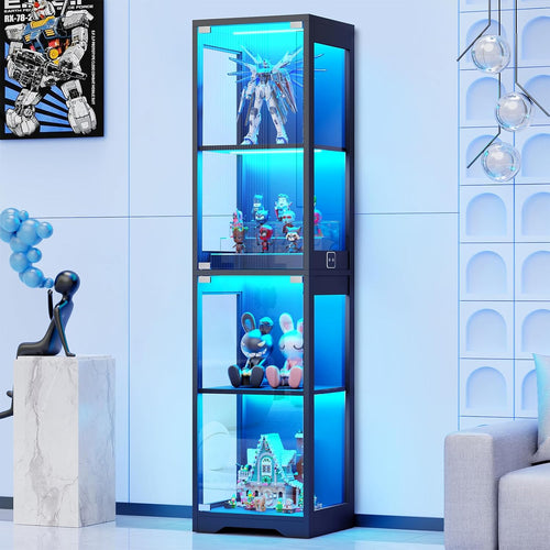 BROTTAR Glass Display Cabinet with LED Lights for Collectibles – 2 Colors - Flex Gamingproduct_type