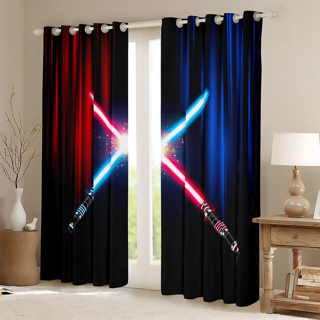 Castle Fairy Lightsaber Blackout Curtains, 2 Panels – 7 Designs & Multiple Sizes - Flex Gamingproduct_type