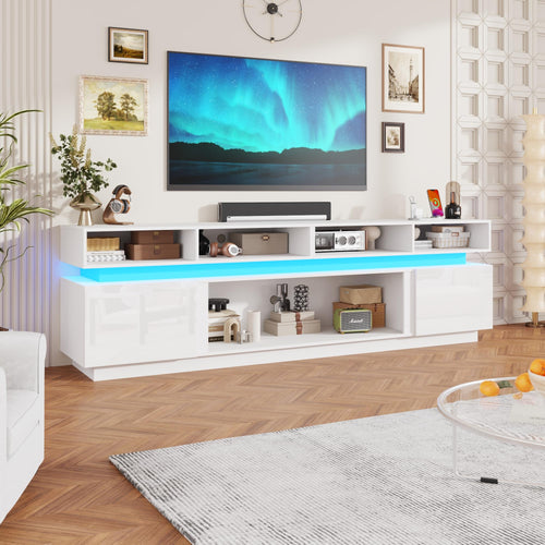 Chartustriable Fireplace TV Stand & Entertainment Center – 3 Sizes & 2 Colors - Flex Gamingproduct_type