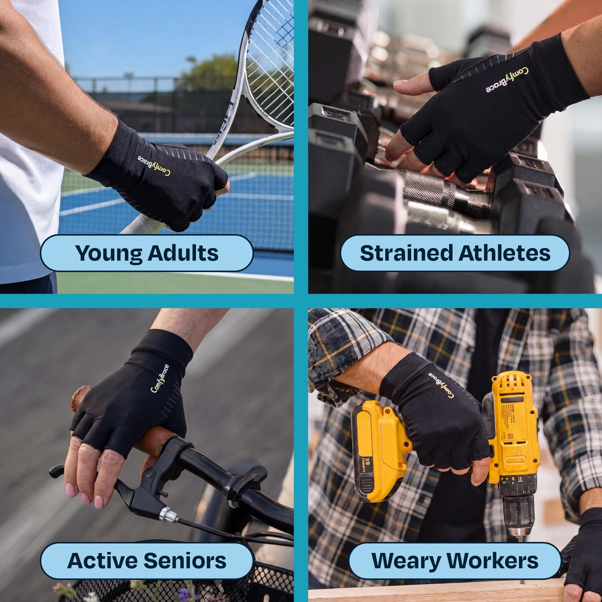 ComfyBrace Copper Compression Gloves – 4 Sizes - Flex Gamingproduct_type