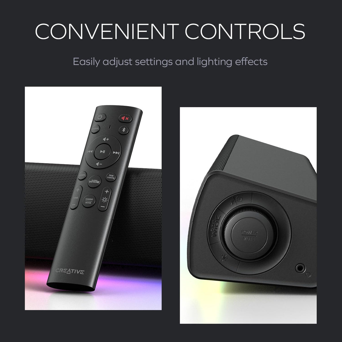 Creative Sound Blaster GS5 RGB Gaming Soundbar - Flex Gamingproduct_type