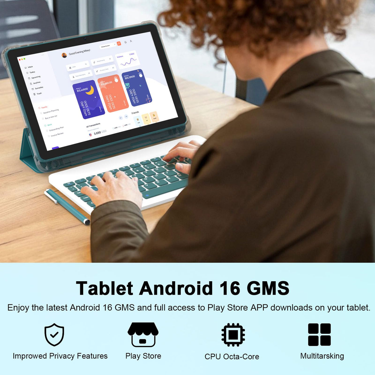 CUPEISI 10-Inch Android Tablet with Keyboard – 4 Colors - Flex Gamingproduct_type#