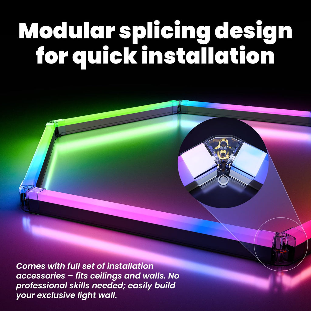 CyanCliff RGB Hexagon LED Panel Lights – 3 Sizes & 4 Colors - Flex Gamingproduct_type
